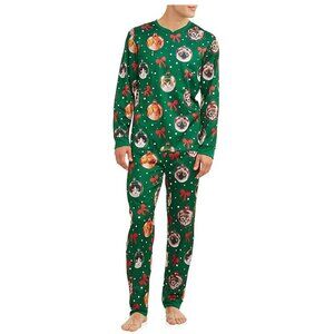 Cat Lighted Christmas Union Suit Pajamas, M, L NWT